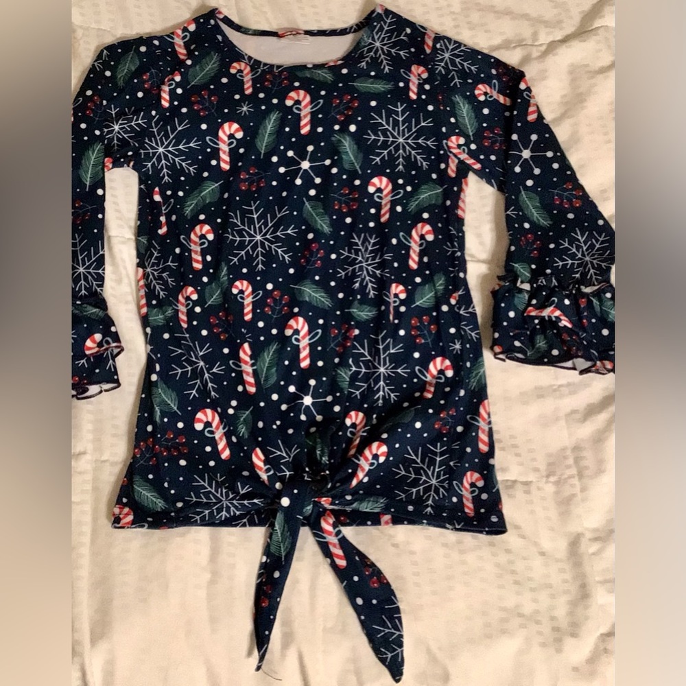Boutique Candy Canes & Snowflakes Long Sleeve
